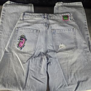 Empyre Light Blue Distressed Jeans with Sprag  Patches